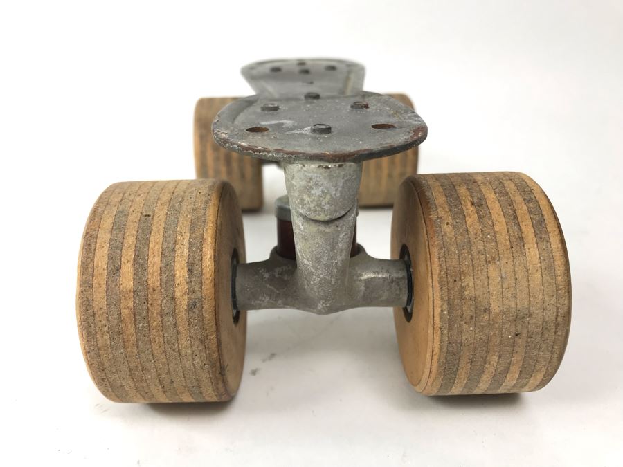 Vintage J.C. Higgins Metal Roller Skate With Wooden Wheels Incredible Ball Bearings [Photo 6]
