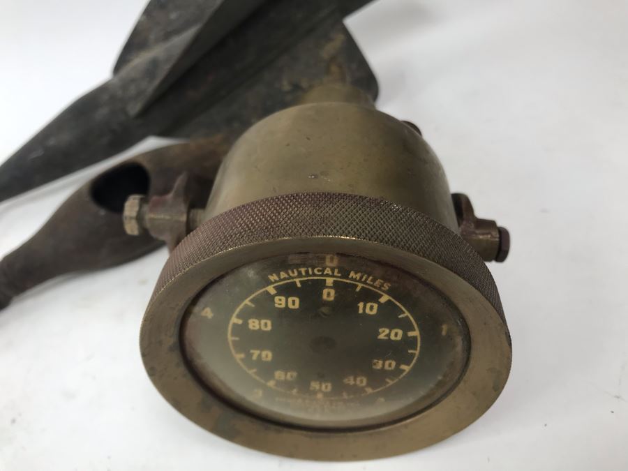 Vintage Nautical Taffrail Log Boat Fisher-Pierce Co Boston Mass USA Measures Nautical Miles Odometer For Boat Needs Repair [Photo 6]