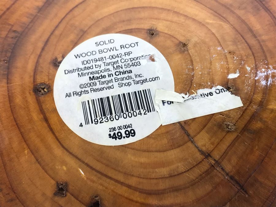 Pair Of Solid Wooden Root Bowls [Photo 10]