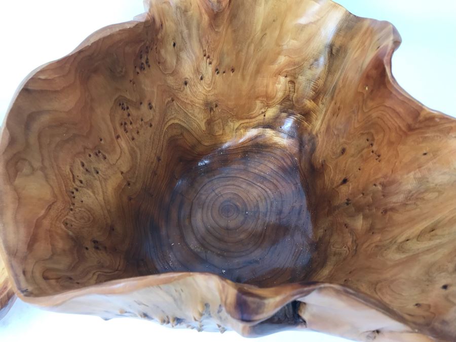 Pair Of Solid Wooden Root Bowls [Photo 3]