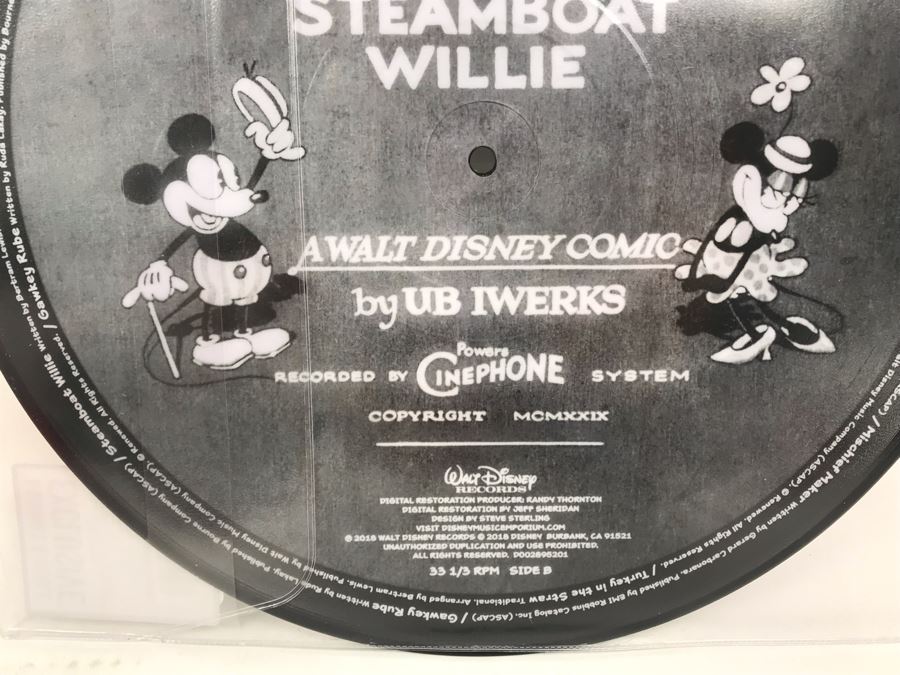 Exclusive Vinyl Record Walt Disney's Mickey Mouse Steamboat Willie ...