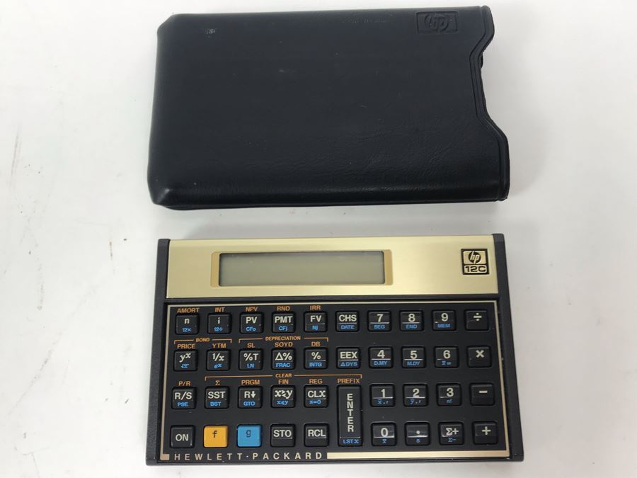 face of a hp 12c financial calculator