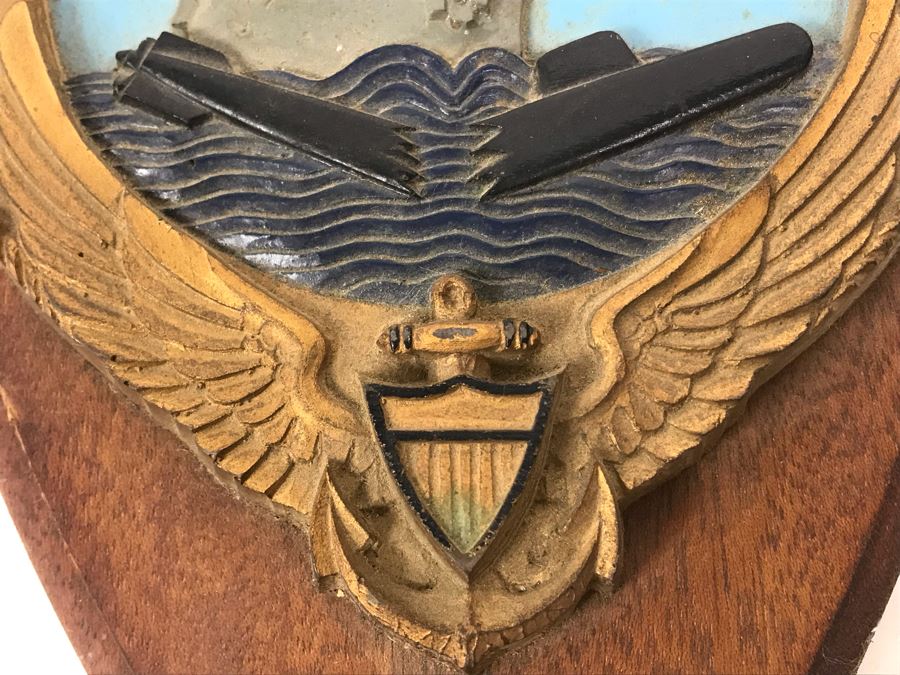 Vintage Handmade US Navy USS Bennington Wall Plaque [Photo 5]
