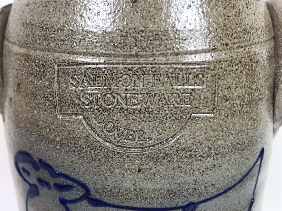 Crock Pot With Cow Design By Salmon Falls Stoneware Dover, N.H. 11.5'H [Photo 2]