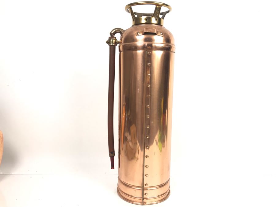 Vintage Copper Fire Extinguisher Fire Guard Extinguisher General Model QuickAid F-833 [Photo 12]
