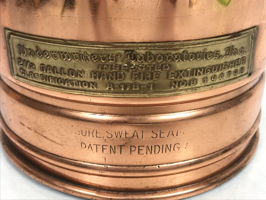 Vintage Copper Fire Extinguisher Fire Guard Extinguisher General Model QuickAid F-833 [Photo 7]