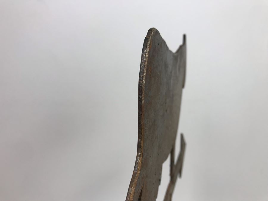 Metal Cow With Pointing Arrow Weather Vane Sculpture On Metal Base 18'W X 17'H [Photo 6]