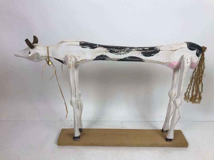 Wooden Cow Figurine 23'W X 14'H [Photo 5]