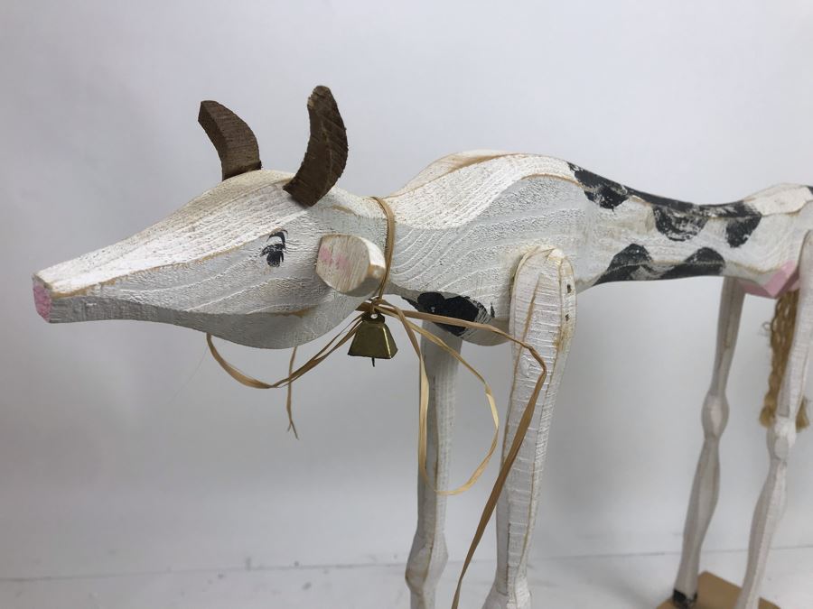 Wooden Cow Figurine 23'W X 14'H [Photo 6]