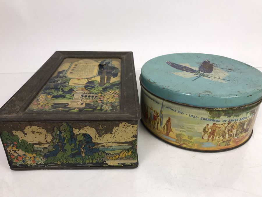 Pair Of Vintage Tins Filled With Vintage Sewing Supplies [Photo 16]