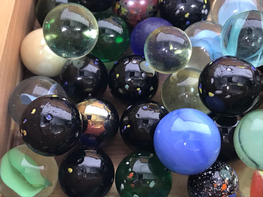 Cedar Box Filled With Old Glass Marbles [Photo 15]