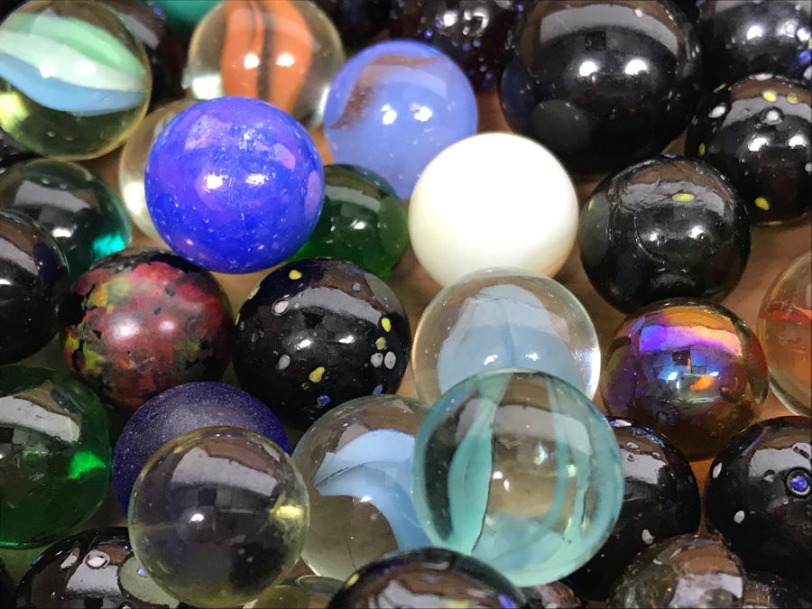 Cedar Box Filled With Old Glass Marbles [Photo 14]