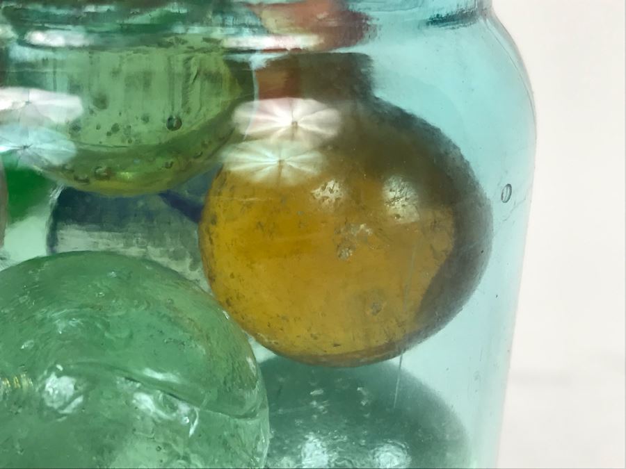 Mason Jar Filled With Old Glass Marbles [Photo 13]