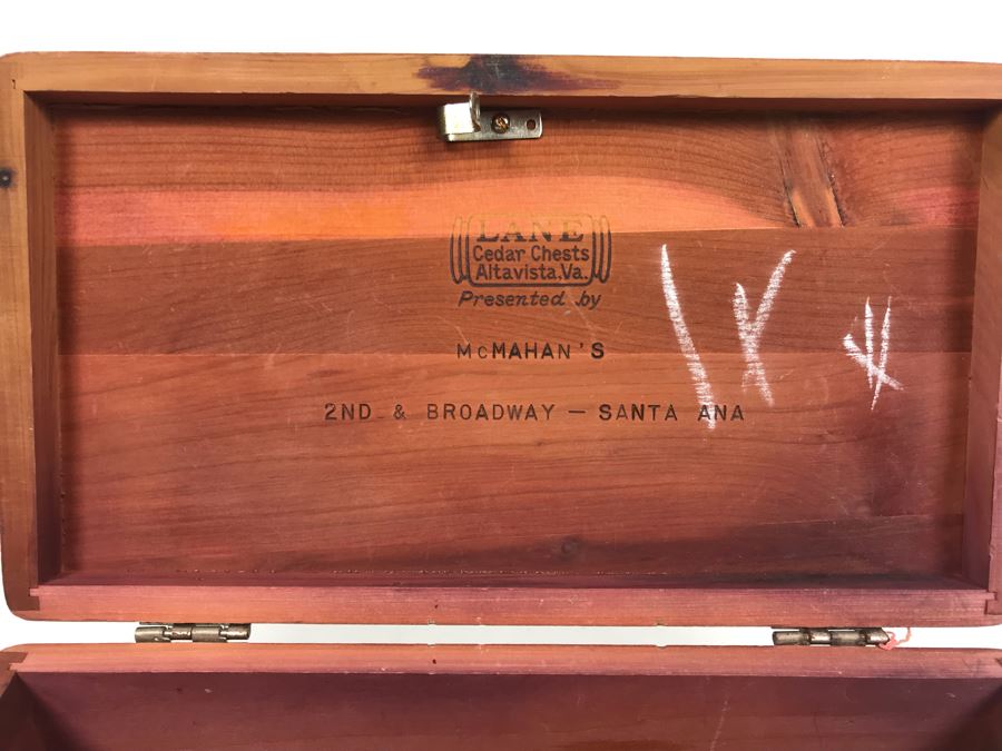 Miniature Lane Cedar Chest Box Filled With Vintage Glass Marbles [Photo 16]