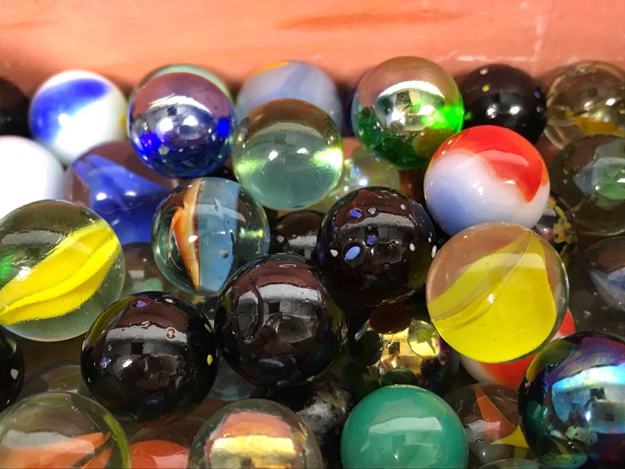 Miniature Lane Cedar Chest Box Filled With Vintage Glass Marbles [Photo 11]