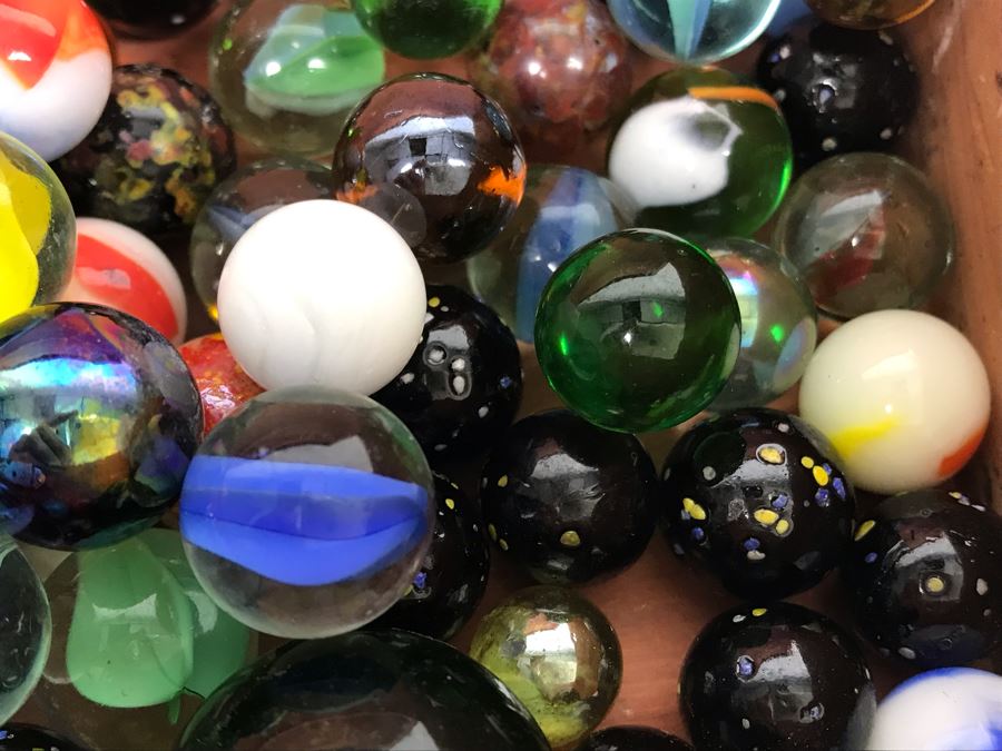 Miniature Lane Cedar Chest Box Filled With Vintage Glass Marbles [Photo 8]