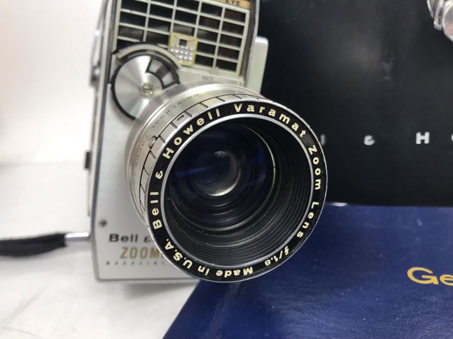 Vintage Bell & Howell Director Series 8MM Magazine Movie Camera With Box Model 424-424P And Gene Thomas Inverview Book From The Community History Project Of Santa Ana [Photo 7]