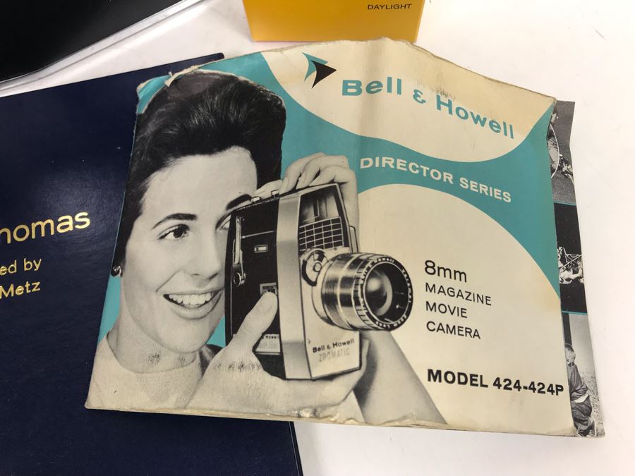 Vintage Bell & Howell Director Series 8MM Magazine Movie Camera With Box Model 424-424P And Gene Thomas Inverview Book From The Community History Project Of Santa Ana [Photo 12]