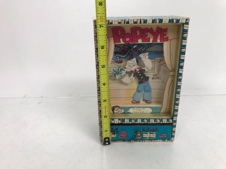 Vintage 1980 Dancing Popeye The Sailor Music Box Working [Photo 12]