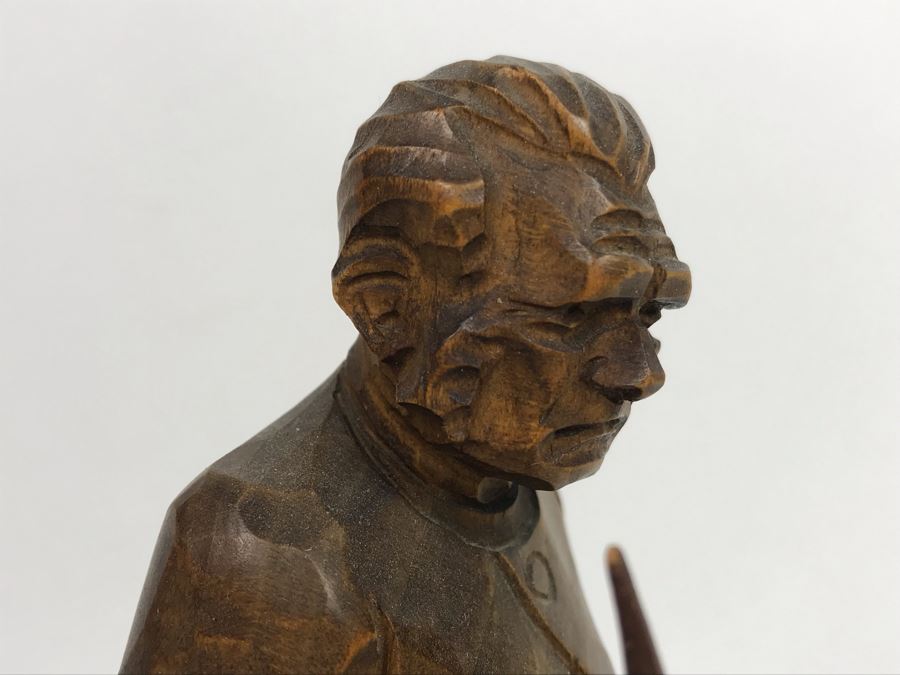Antique 1876 Ernst Renz Carved Wooden Figure Austria [Photo 8]