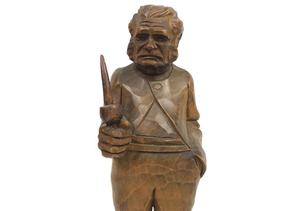 Antique 1876 Ernst Renz Carved Wooden Figure Austria [Photo 2]