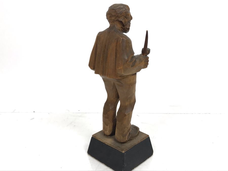 Antique 1876 Ernst Renz Carved Wooden Figure Austria [Photo 10]