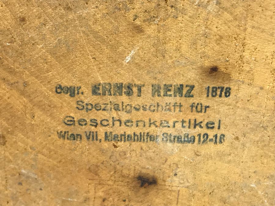 Antique 1876 Ernst Renz Carved Wooden Figure Austria [Photo 4]