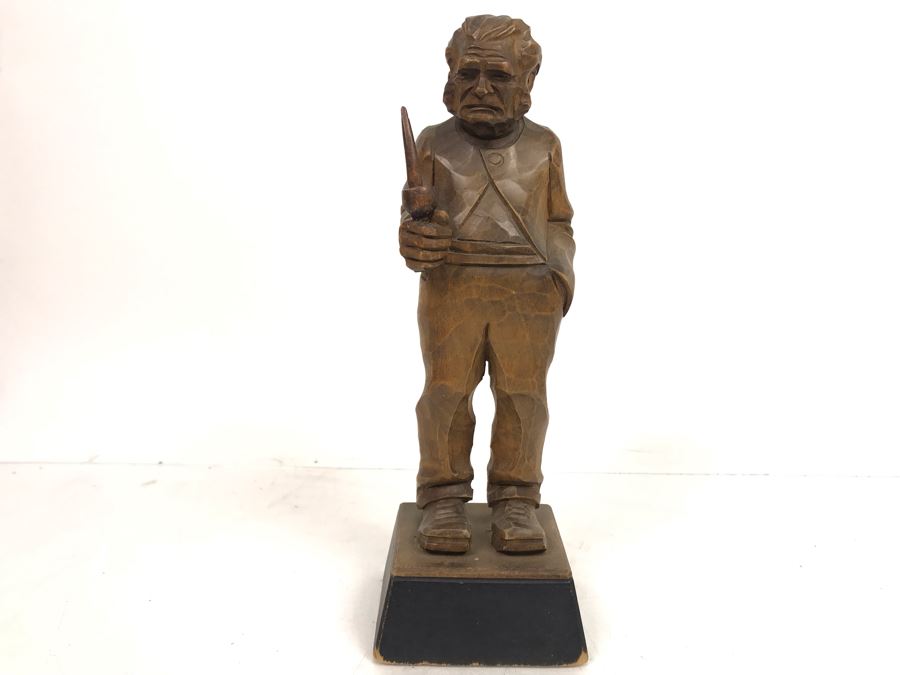 Antique 1876 Ernst Renz Carved Wooden Figure Austria [Photo 5]