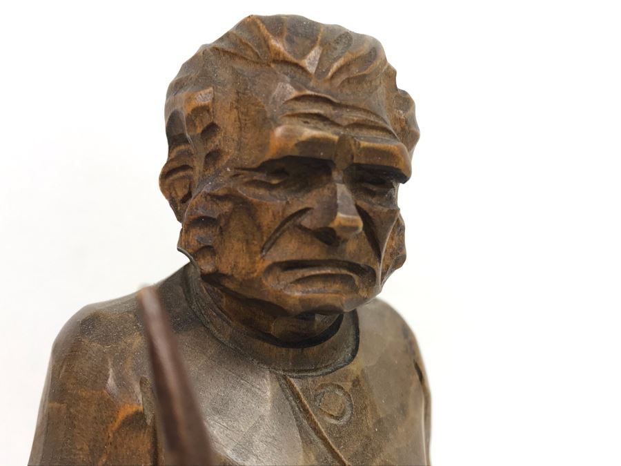 Antique 1876 Ernst Renz Carved Wooden Figure Austria [Photo 9]