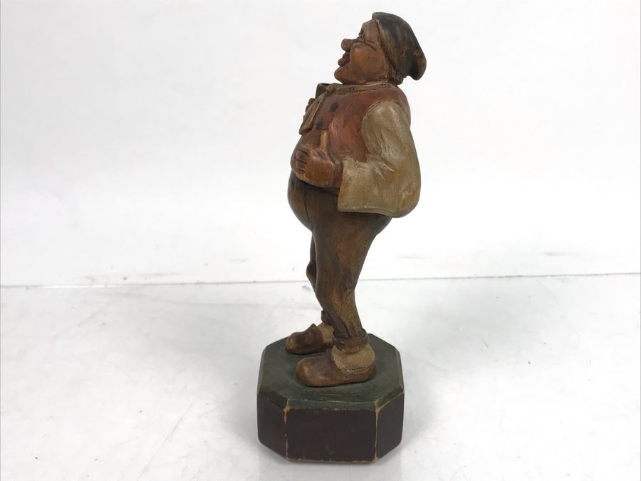 Antique Carved Wooden Hand Painted Figure 7.5'H [Photo 7]