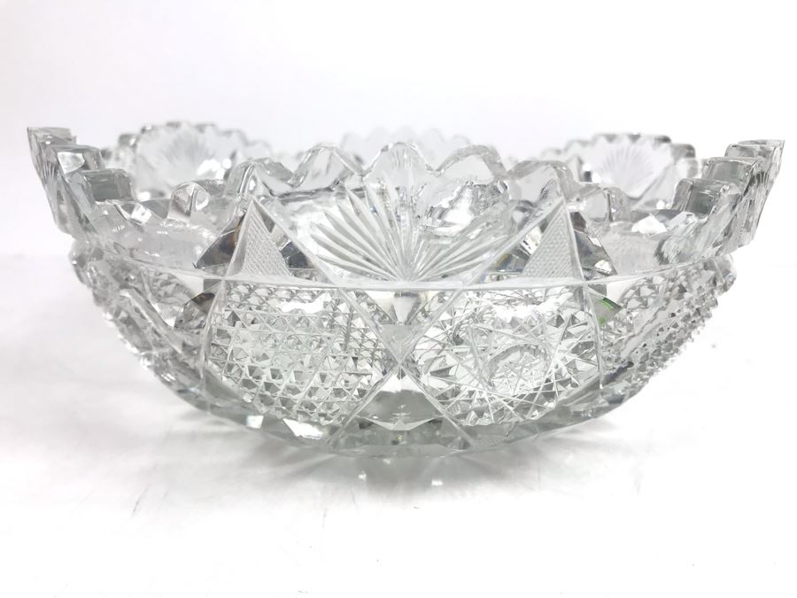 Cut Crystal Bowl Filled With Vintage Glass Marbles [Photo 13]