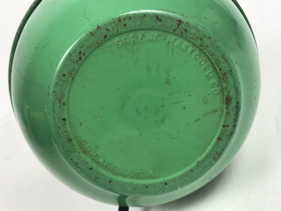 Vintage 1935 Soreng-Manegold Mickey Mouse Green Metal Table Lamp Without Shade [Photo 7]