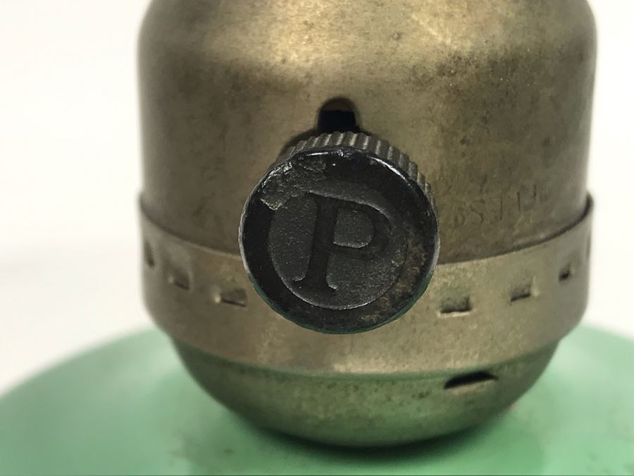 Vintage 1935 Soreng-Manegold Mickey Mouse Green Metal Table Lamp Without Shade [Photo 10]