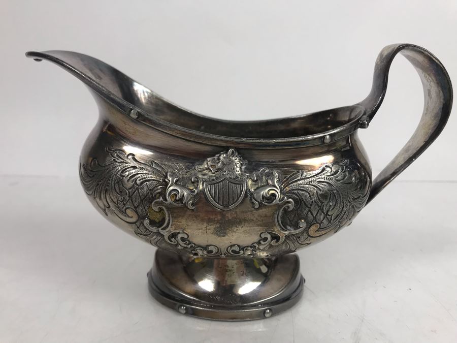 Stunning Vintage Monogramed Silverplate Creamer [Photo 5]
