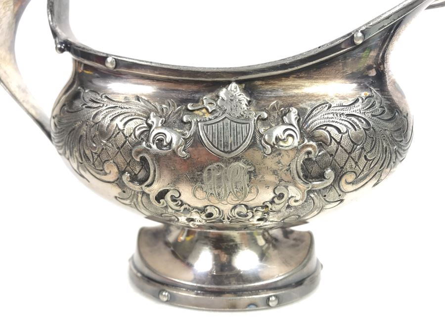 Stunning Vintage Monogramed Silverplate Creamer [Photo 3]