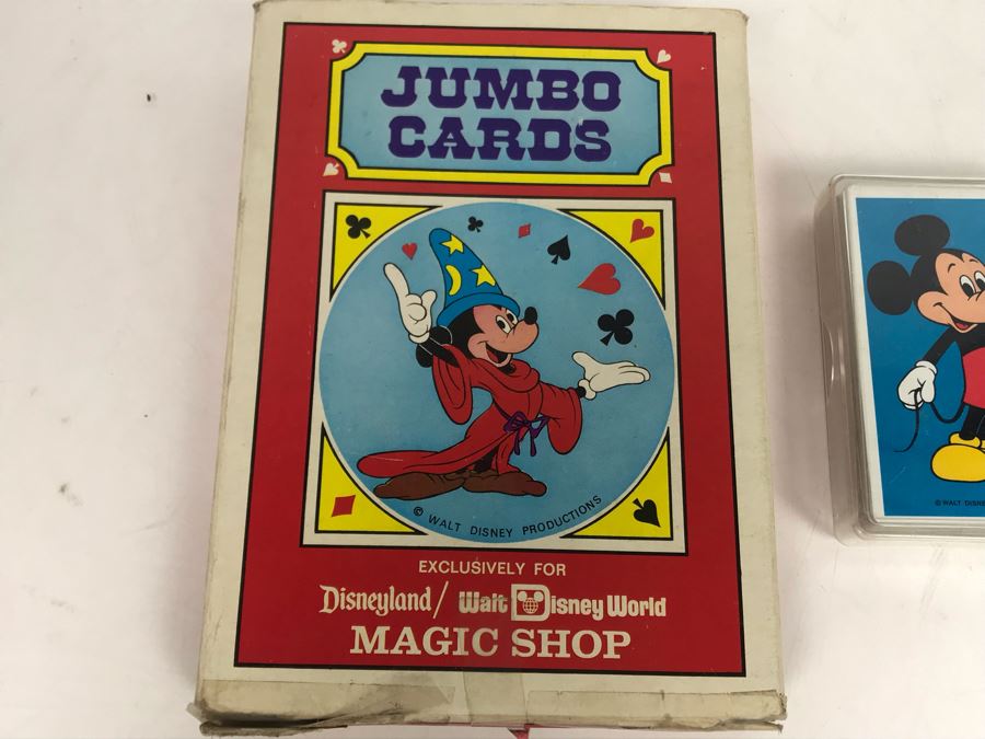 Vintage Disneyland Magic Shop Mickey Mouse Jumbo Cards And Walt Disney Productions Mickey Mouse Playing Cards [Photo 7]