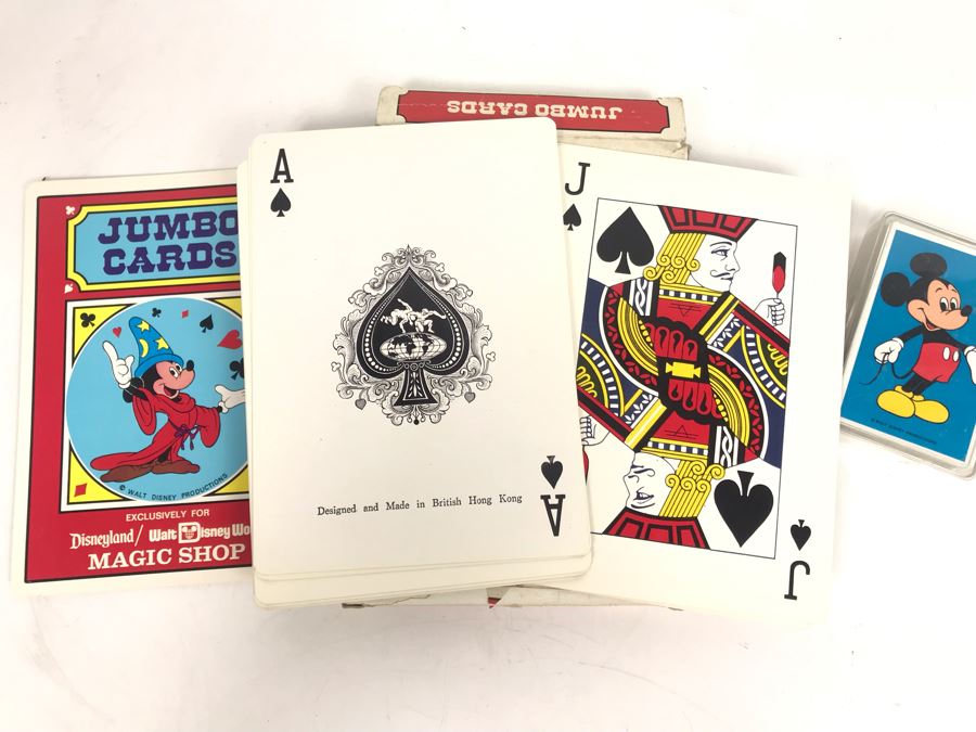 Vintage Disneyland Magic Shop Mickey Mouse Jumbo Cards And Walt