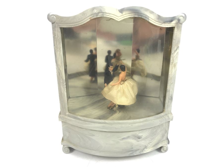 Vintage Cody Musical Creations Couple Dancing Ballerinas On Stage Music Box Working [Photo 1]