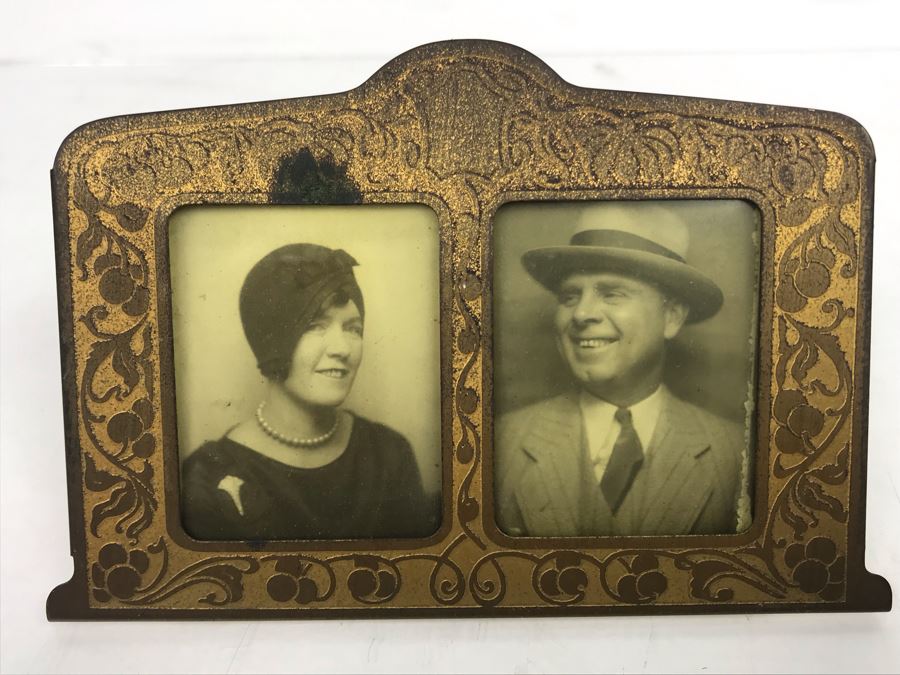 Vintage Metal Picture Frame With Old Photos 4'W [Photo 2]