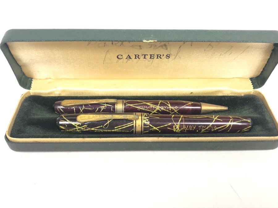 Vintage Carter's Shirley Temple Fountain Pen And Pencil Set [Photo 1]