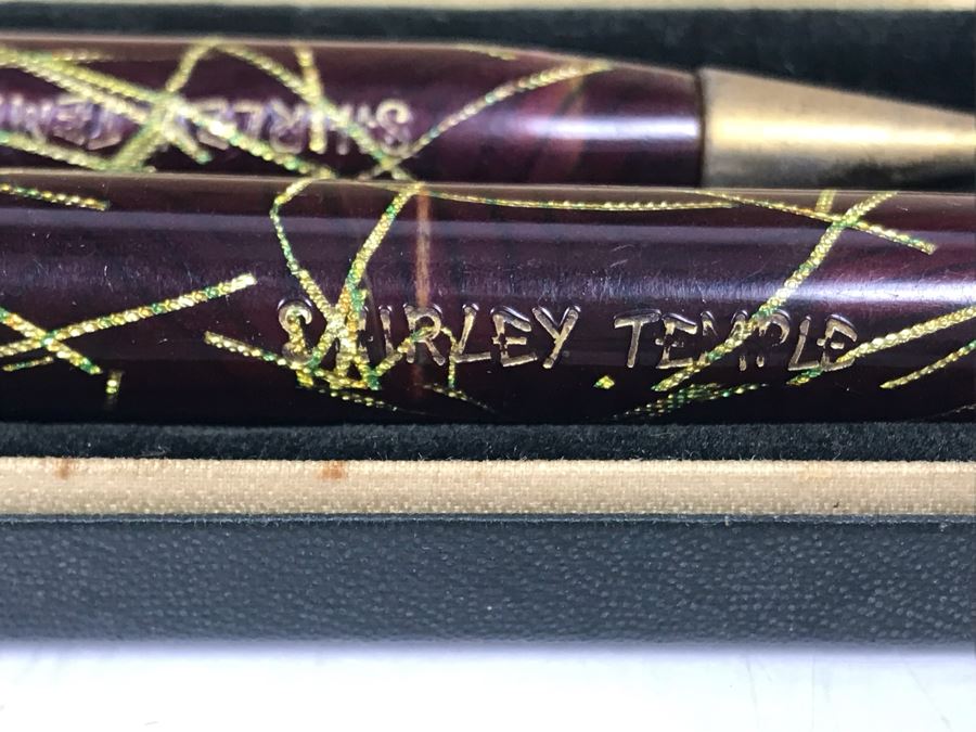 Vintage Carter's Shirley Temple Fountain Pen And Pencil Set