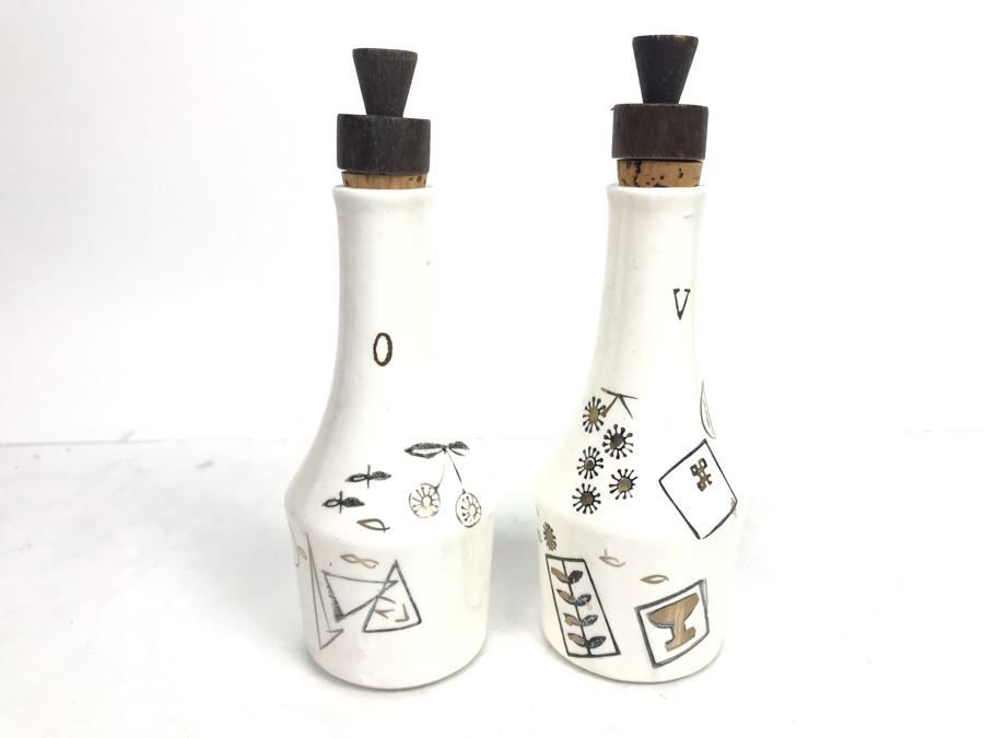 Mid-Century Oil And Vinegar Cruet Bottles By Maison International