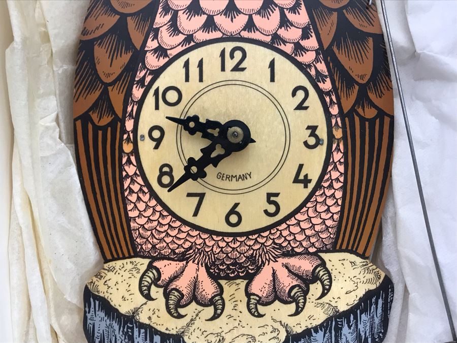 Vintage Germany Moving Eye Owl Cuckoo Clock Untested [Photo 4]