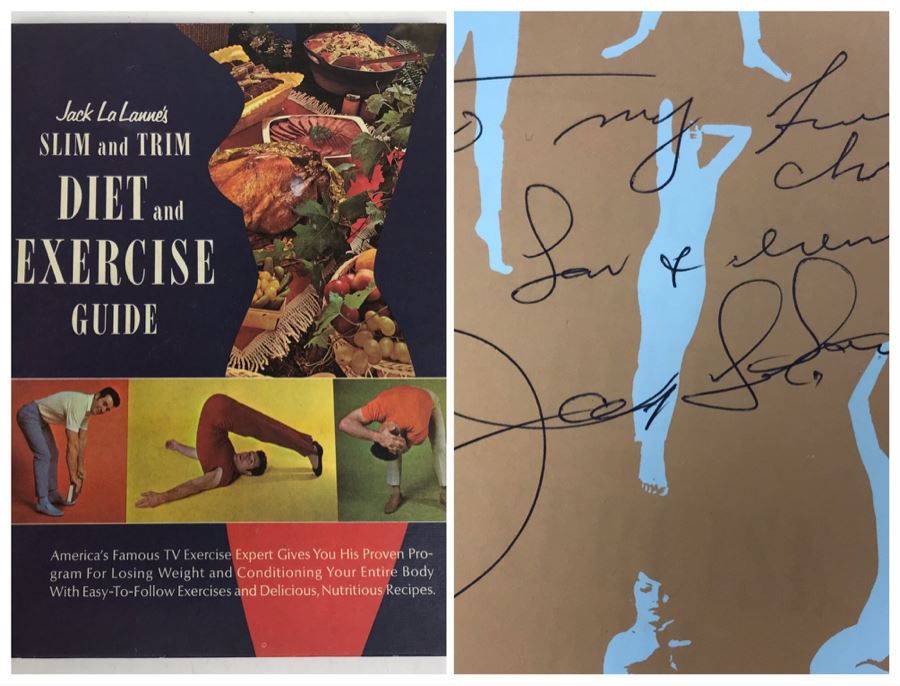 Signed 1969 Hardcover Book Jack La Lanne's Slim And Trim Diet And Excercise Guide [Photo 1]
