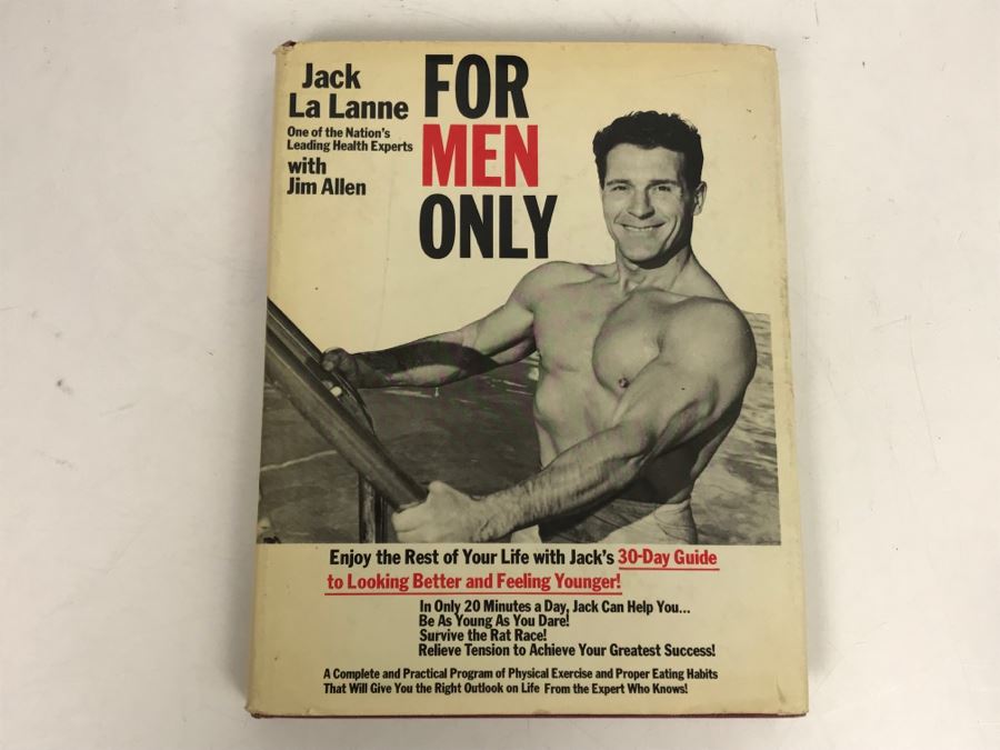 Signed 1973 Hardcover Book For Men Only By Jack La Lanne [Photo 2]
