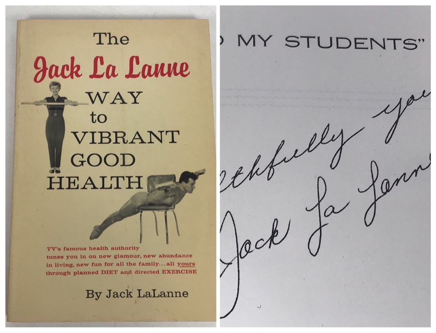 Signed 1961 Book The Jack La Lanne Way To Vibrant Good Health