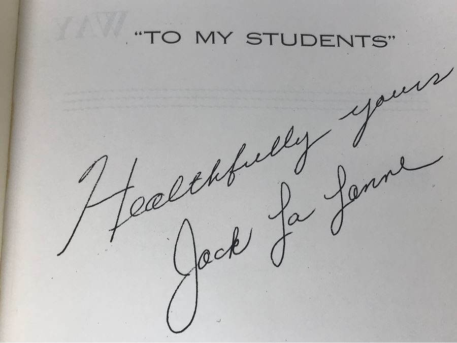 Signed 1961 Book The Jack La Lanne Way To Vibrant Good Health [Photo 3]