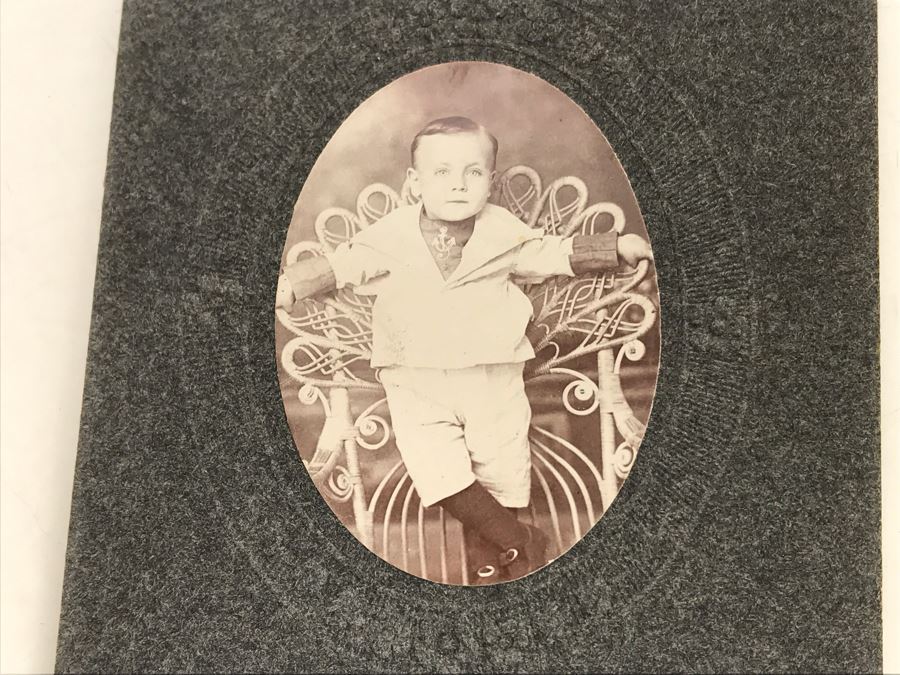 Antique 1800's Signature Album With Personalized Signatures Plus Antique Brooch Pin And Photographs Including Old Metal Photo [Photo 8]