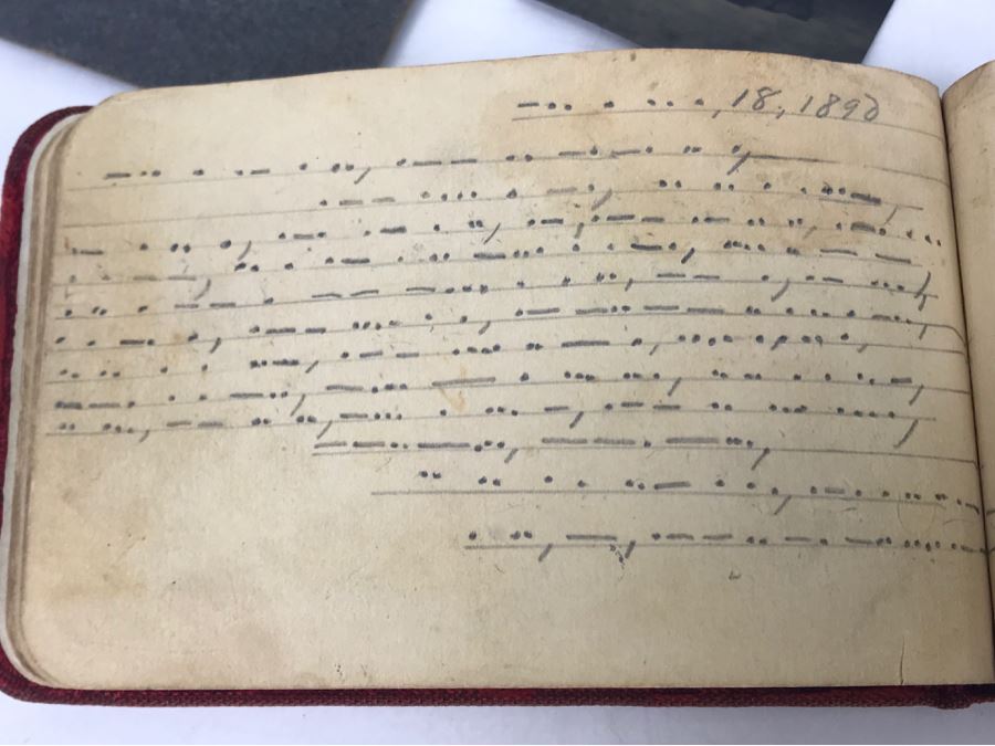 Antique 1800's Signature Album With Personalized Signatures Plus Antique Brooch Pin And Photographs Including Old Metal Photo [Photo 13]