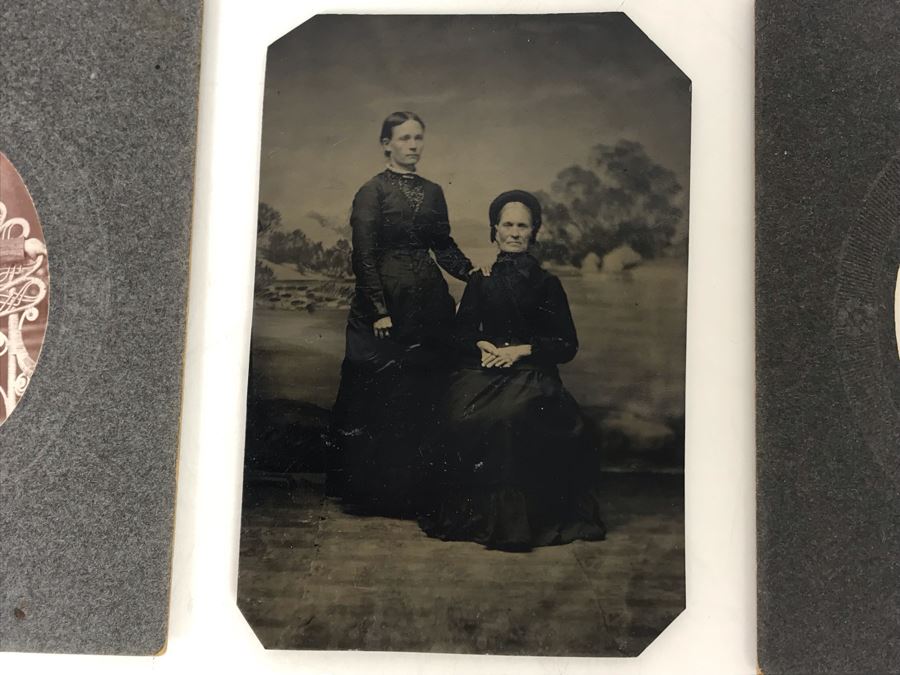 Antique 1800's Signature Album With Personalized Signatures Plus Antique Brooch Pin And Photographs Including Old Metal Photo [Photo 6]